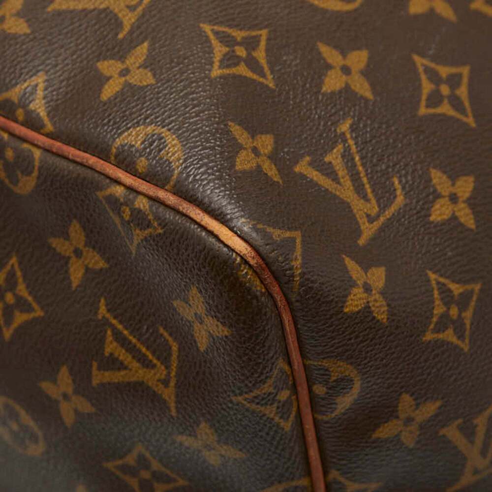 LOUIS VUITTON Authentic Brown Monogram Leather Keepall 55 Boston Bag - Picture 4 of 12